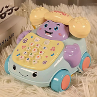 Toddlers Mini Musical Pull Along Telephone Car