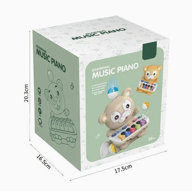 Toddlers Multi-functional Tiger Musical Piano Toy