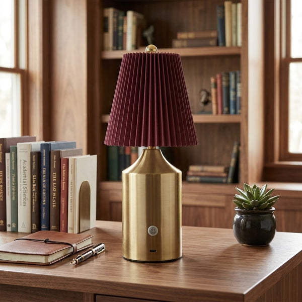 Touchable Burgundy Solace LED Table Lamp