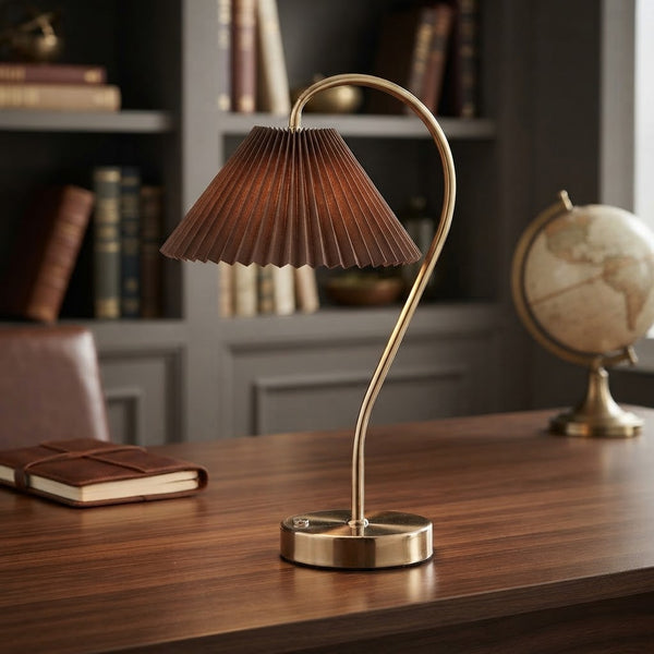 Touchable Lumina Brass LED Table Lamp - Brown