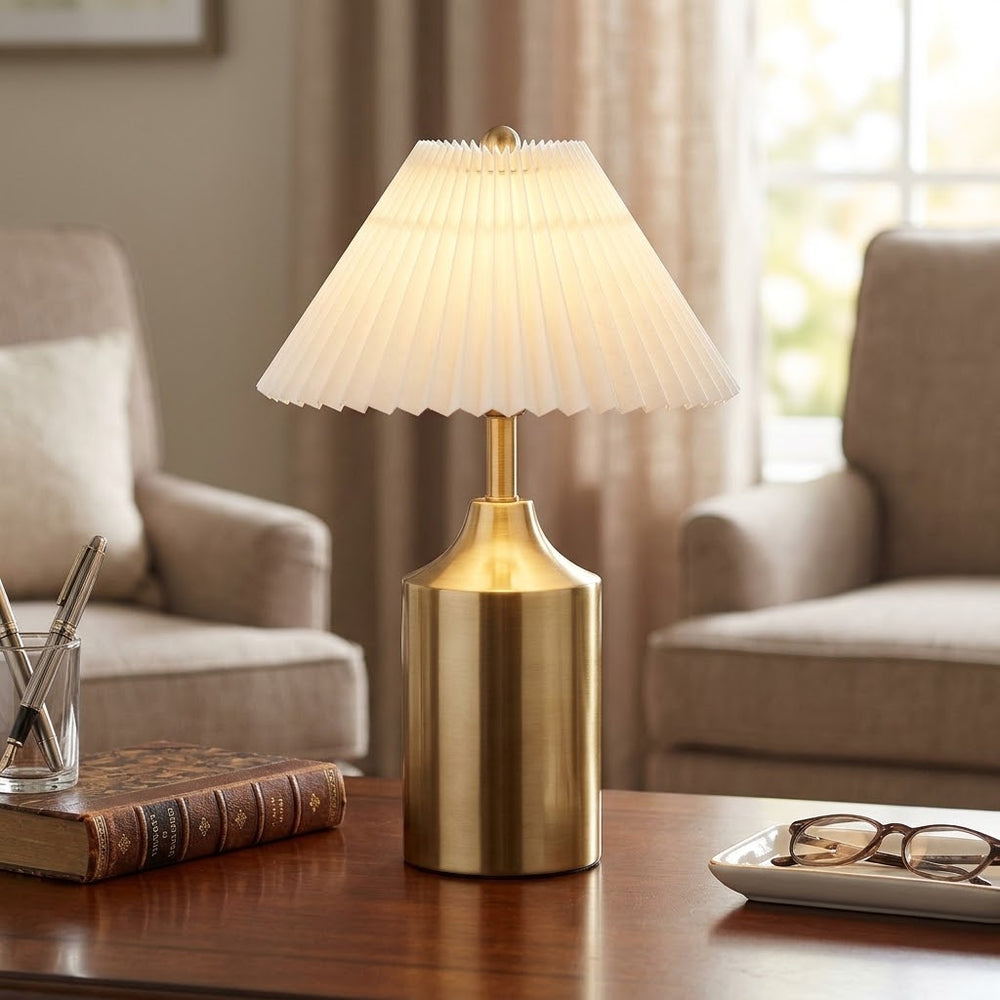 Touchable Modern LED Table Lamp With White Shade