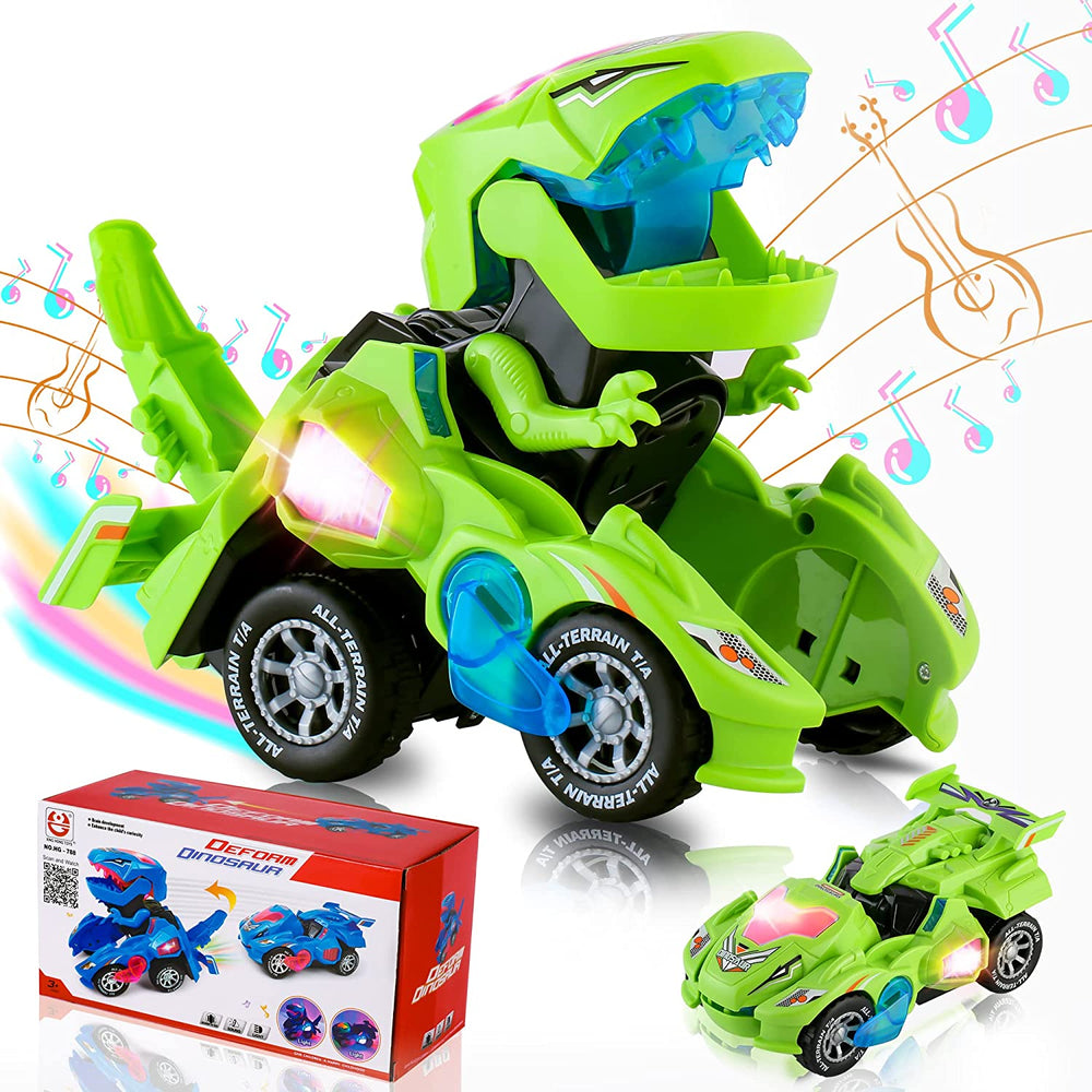 Transforming Dinosaur LED Car