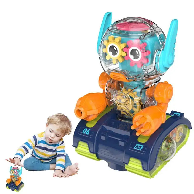 Electric Transparent Light & Musical Gear Robot