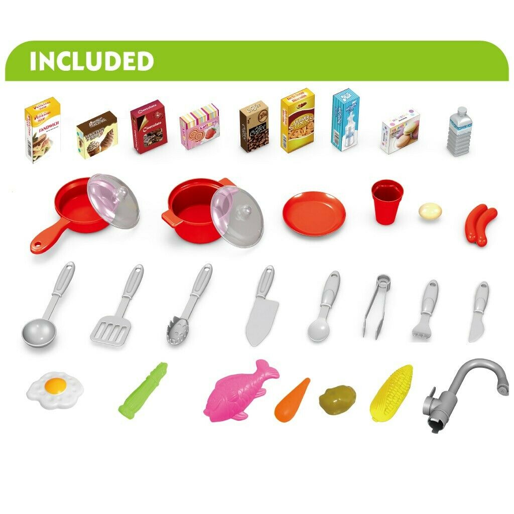 58 Pcs Talented Chef Kitchen Play Set | Realistic Sink