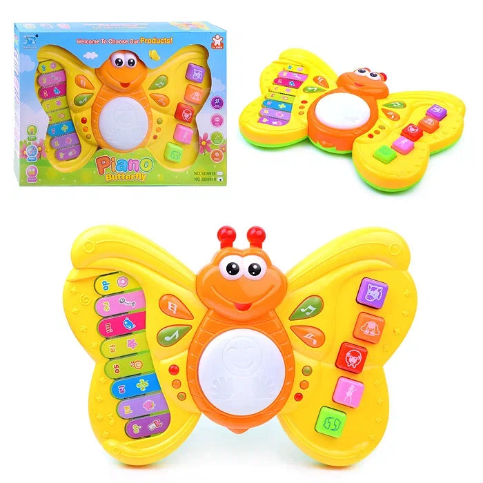 Battery Operated Butterfly Piano With Light & Music
