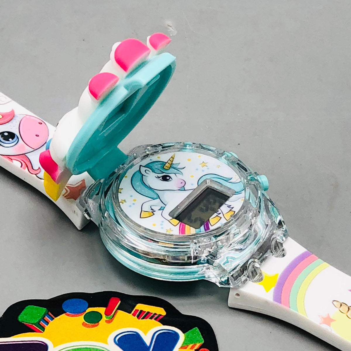 Unicorn Theme Kids Digital Watch With Lights