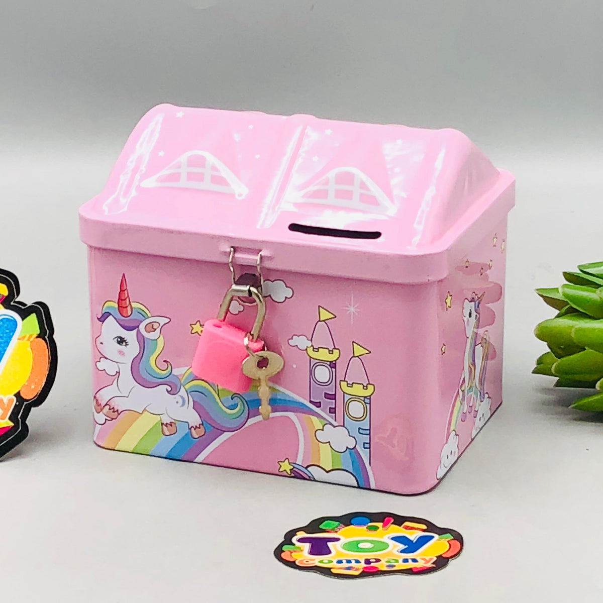 Unicorn Themed Kids Coin Saving Box