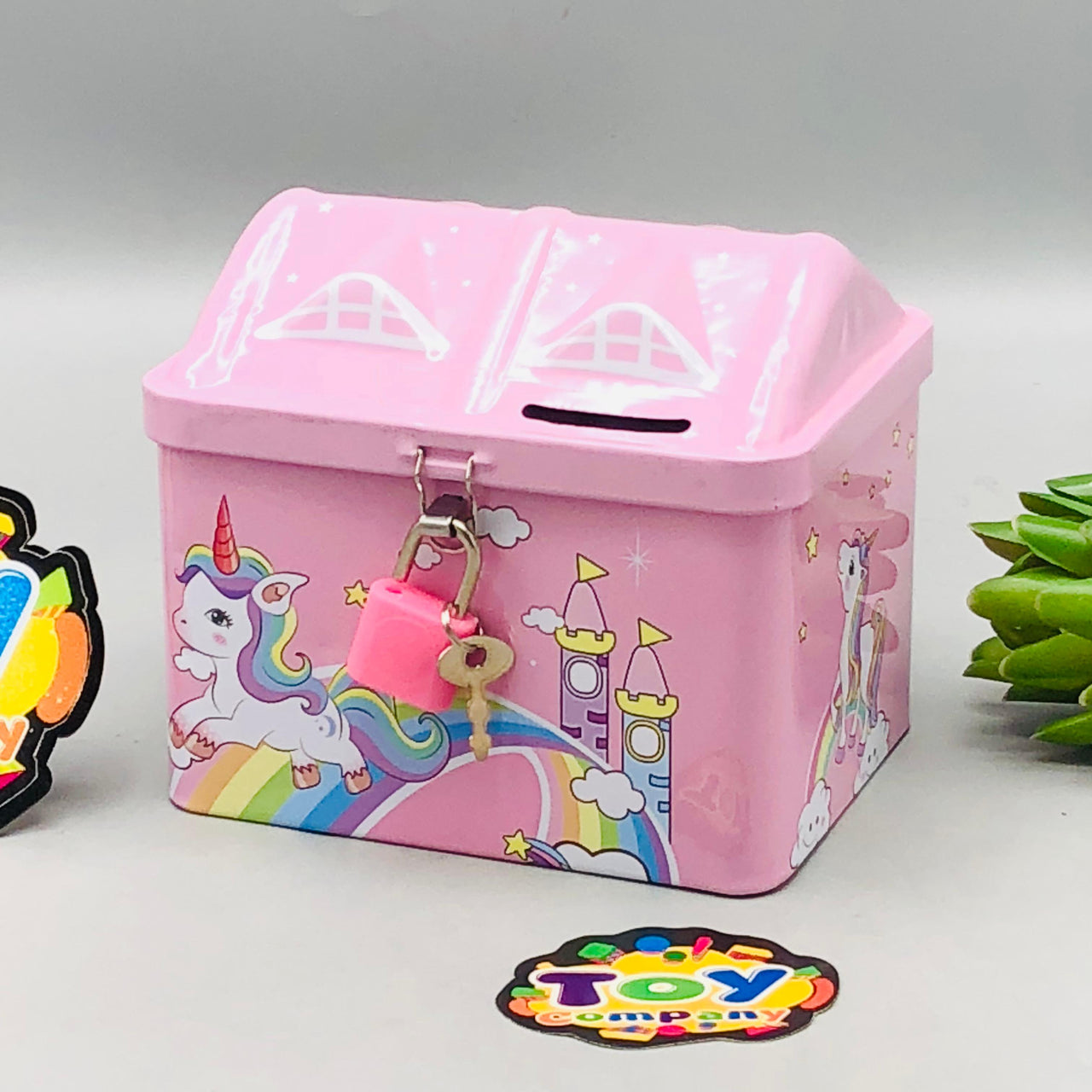 Unicorn Themed Kids Coin Saving Box