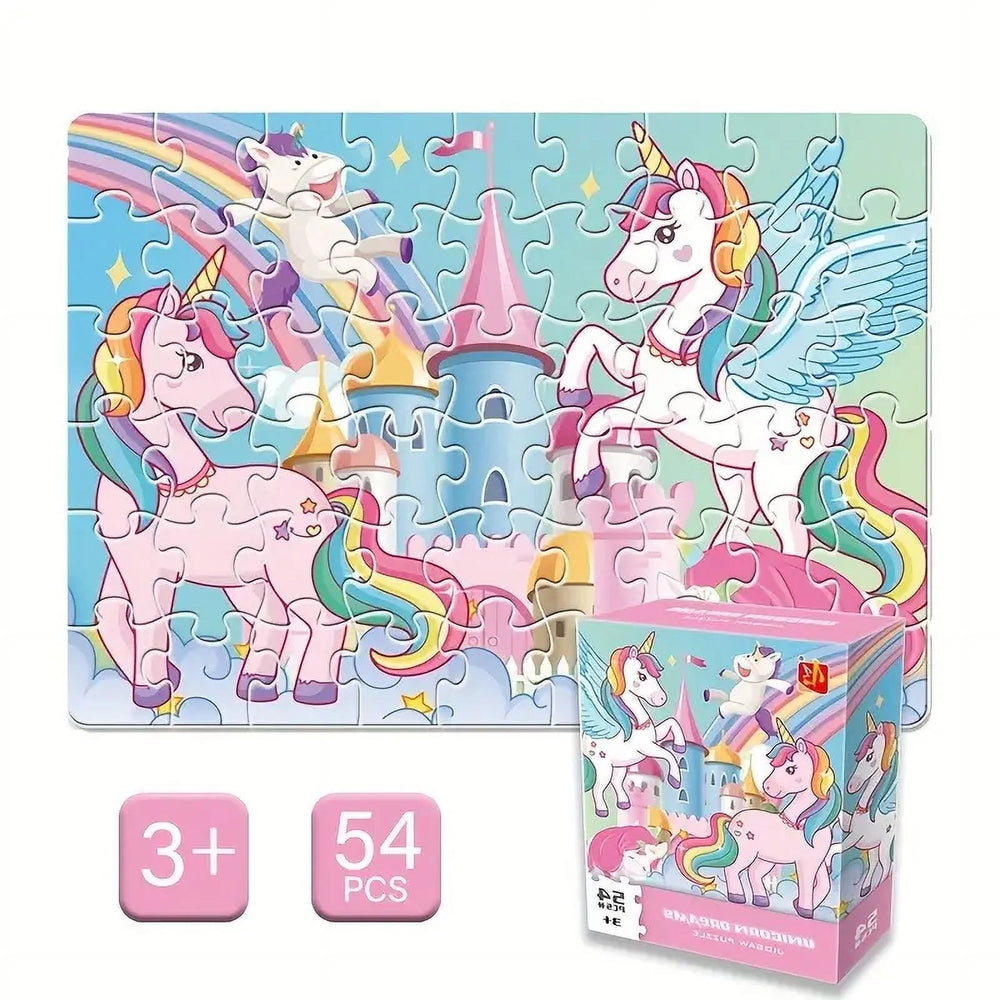 54Pcs Mini Unicorn Dream Jigsaw Puzzle Pieces