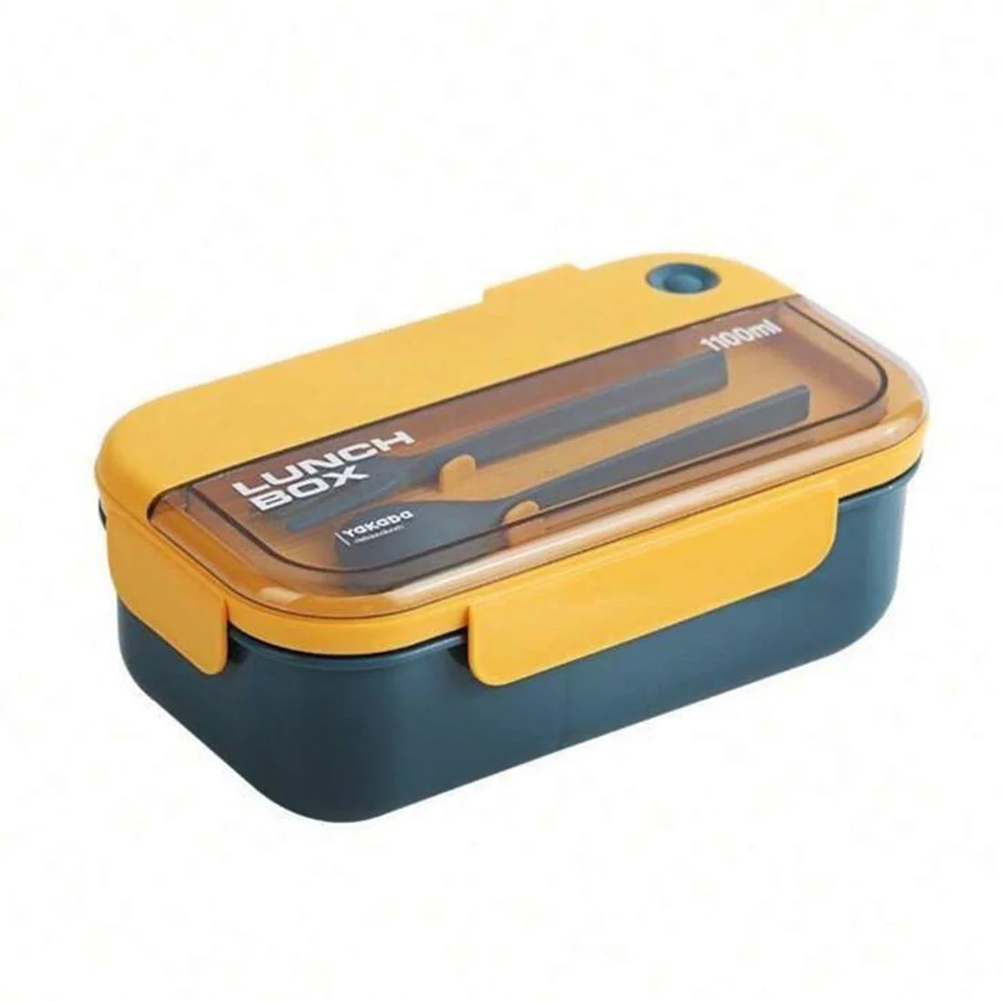 1100ml Premium Plastic Lunch Box With Spoon & Fork