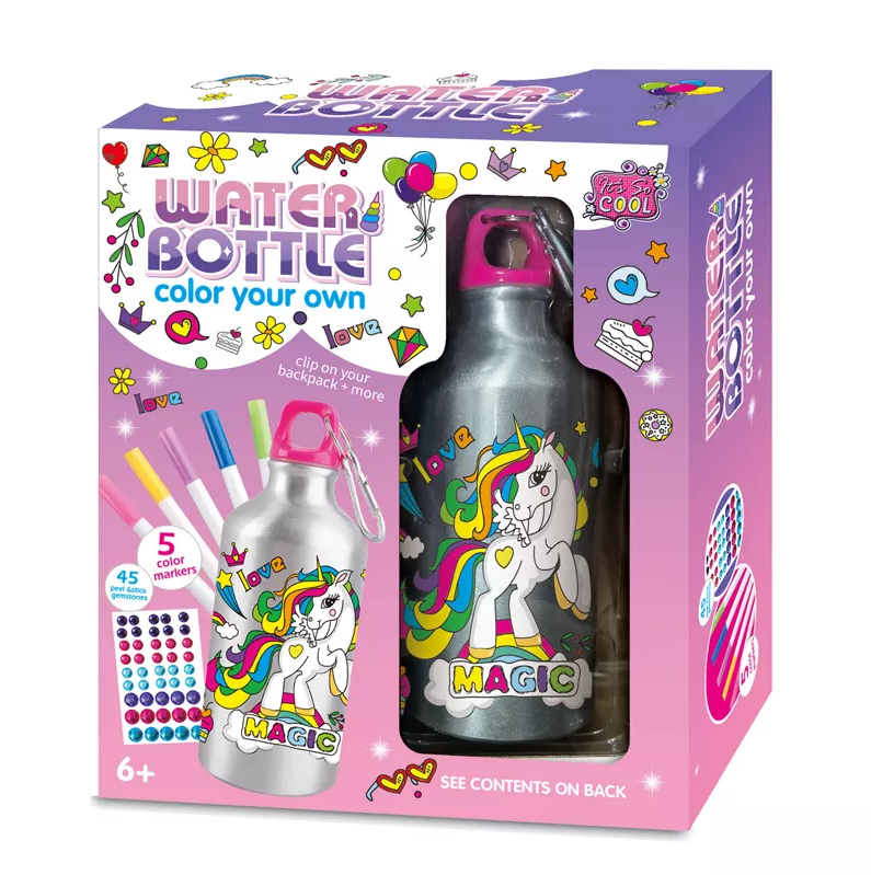 Color Your Own Unicorn Water Bottle