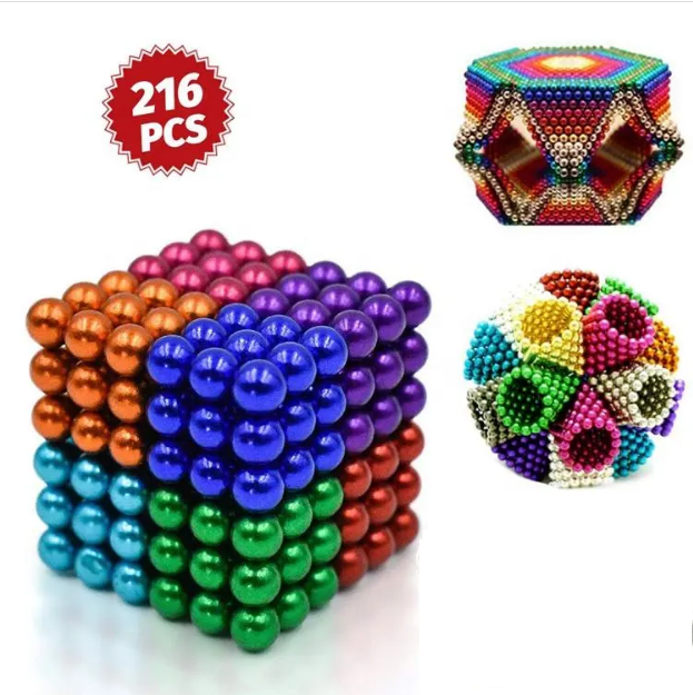 Colourful Magnetic Bucky Balls - 216 Pcs