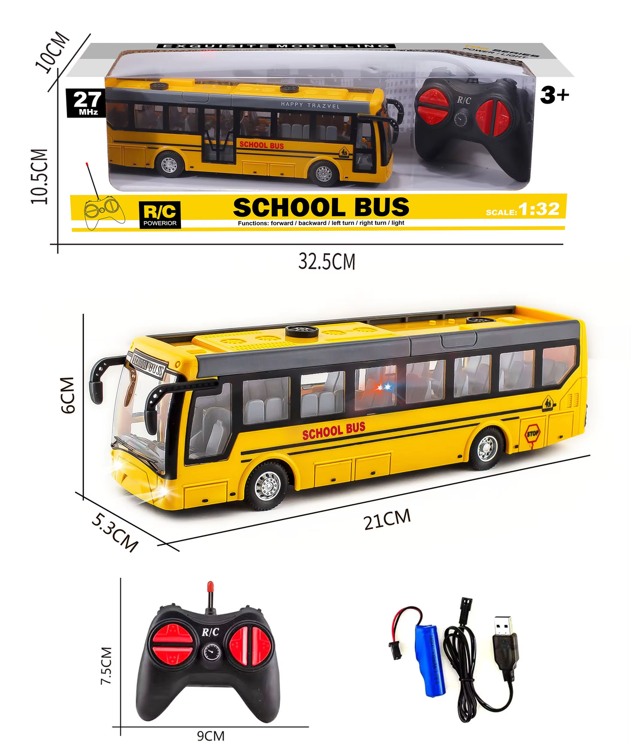 27MHz Remote Control School Bus