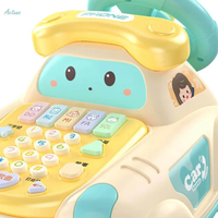 Multi-functional Kids Steering Musical Telephone Car