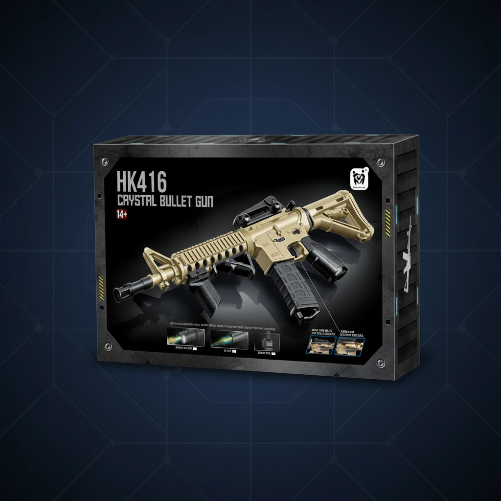 Electric HK416 Gel Blaster Gun With Smoke Muffler
