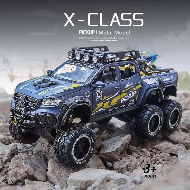 1:24 Diecast Mercedes AMG Pickup Truck With Quad Bike