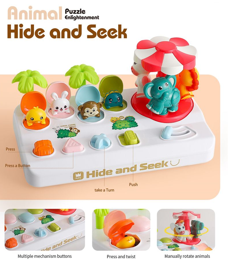 Animal Themed Pop-Up Puzzle Hide & Seek