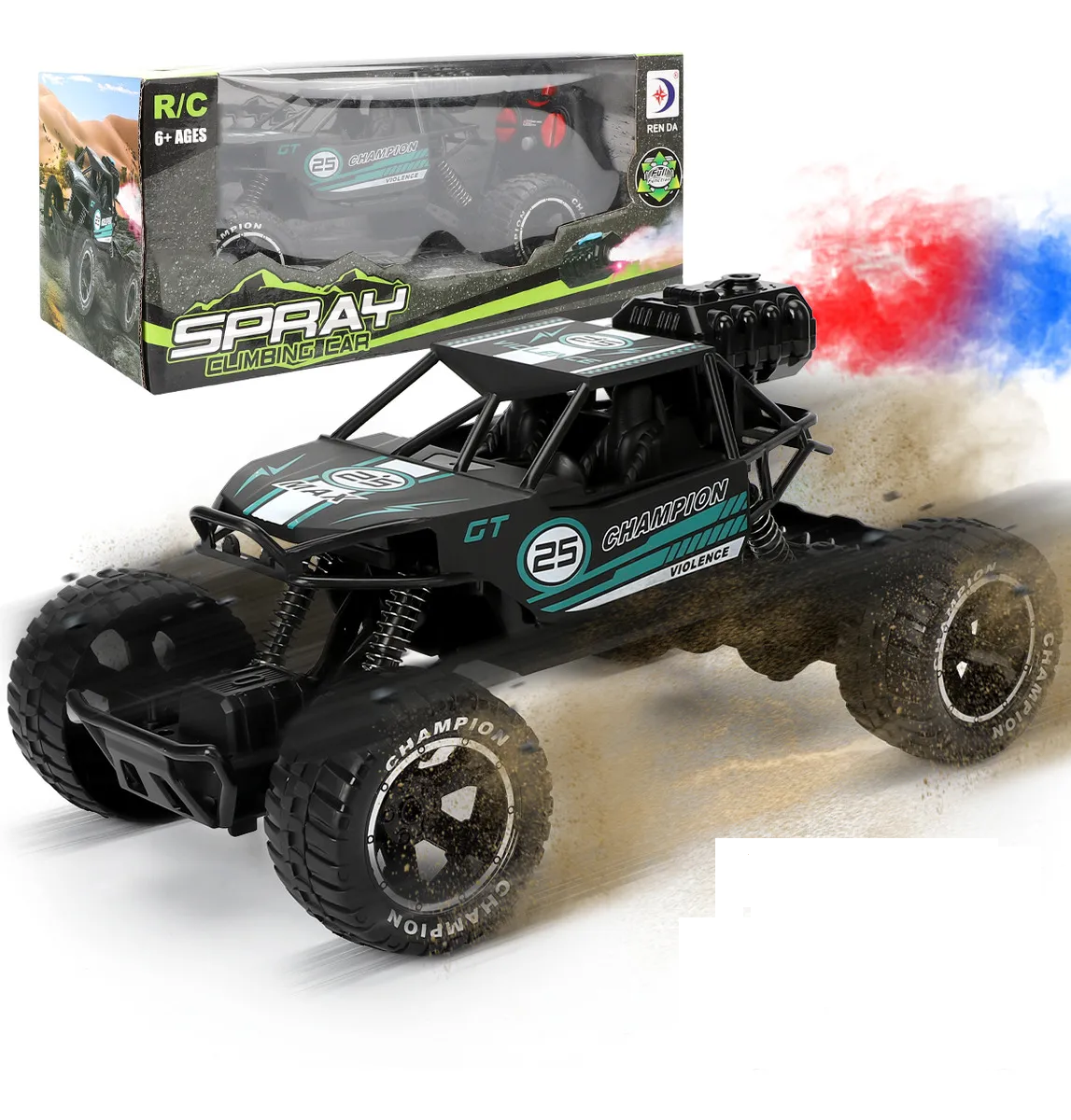 27MHz RC Climbing Off-Road Spray Truck
