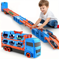 2in1 Kids Ejection Foldable Truck Track Set - 6Pcs Cars