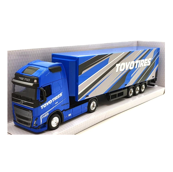 1:43 Bburago Street Fire Toyo Tires Hauler with Trailer