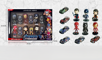 2in1 Avengers 12Pcs Inertial Cars & Miniature Set