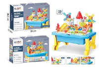59Pcs Kids Artist Building Block Table Set