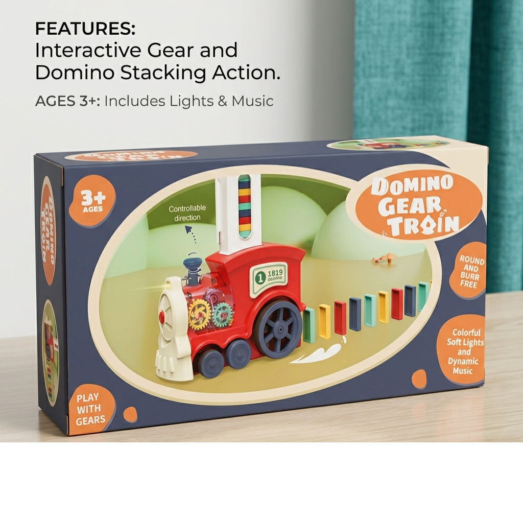 Electric Automatic Gear Domino Train With Light