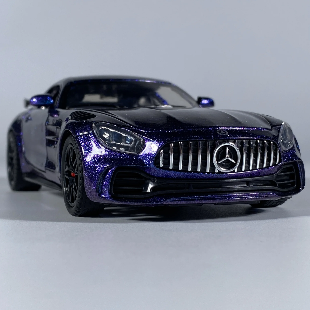1:32 Diecast Mercedes GTR Model With Acrylic Display Box - Purple