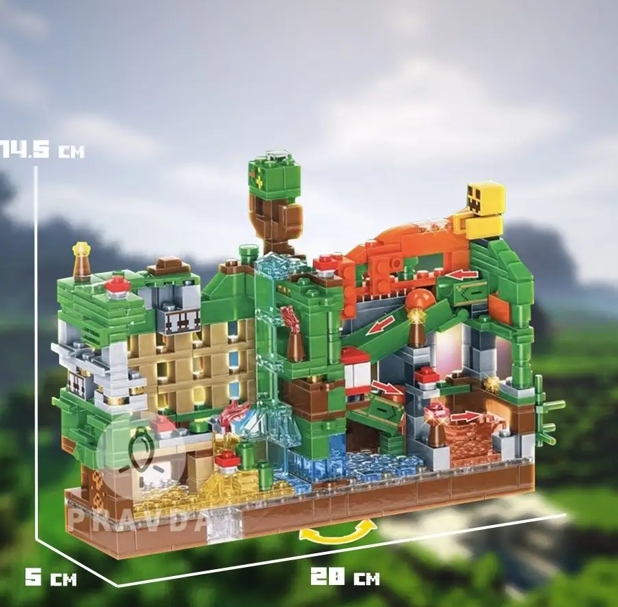 DIY Minecraft Lego Brick Set With LED Lamp Holder