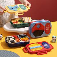 Stainless Steel Kids Lunch Box With Building Blocks