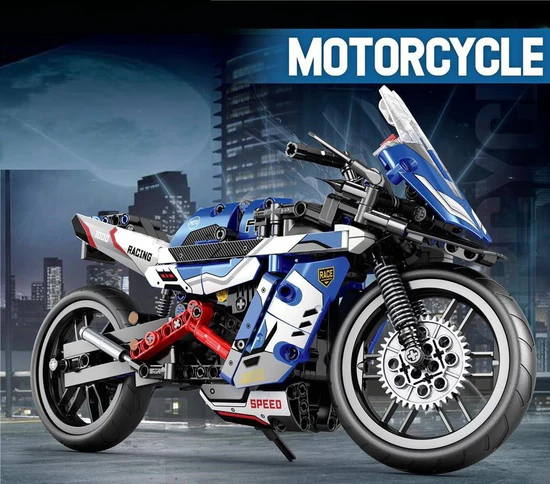 426Pcs DIY Tech Lego Bricks Racing Bike 