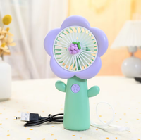Rechargeable Mini Flower Themed Cooling Fan