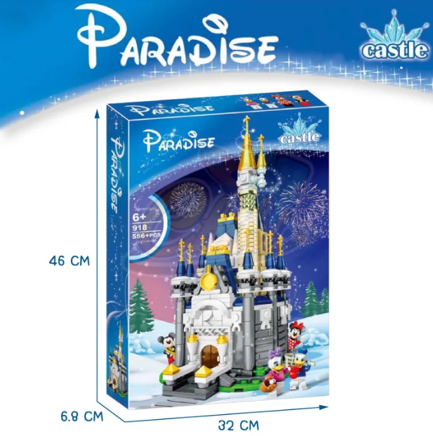 556Pcs Disney Mickey Mouse Paradise Castle Set