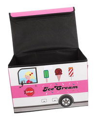 Kids Foldable Storage Box - Ice Cream Car Pink