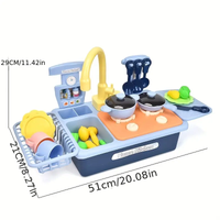 Electric Pretend Frozen Pumping Water Kitchen Sink 