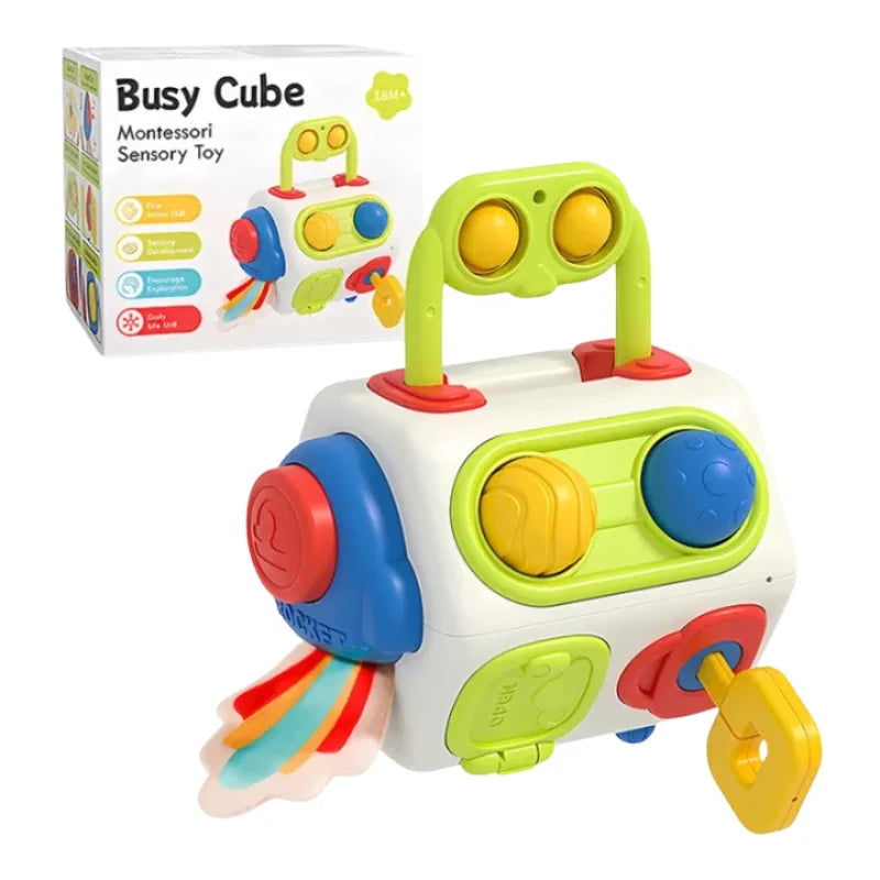 Multi-functional Montessori Busy Cube Toy