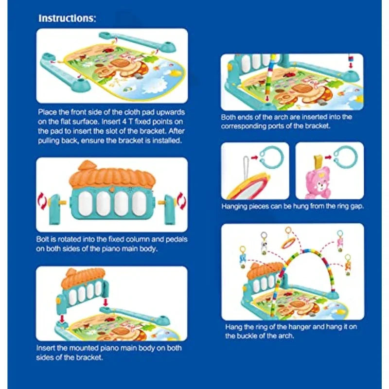 Huanger Baby Mushroom Piano Play Gym