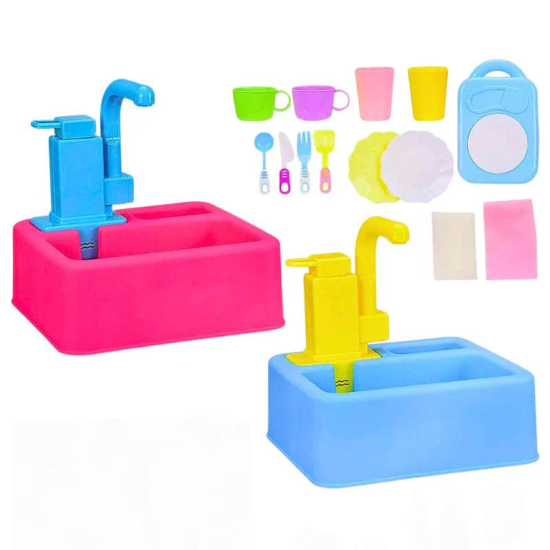 Electric Dish Washer Kitchen Sink Play Set