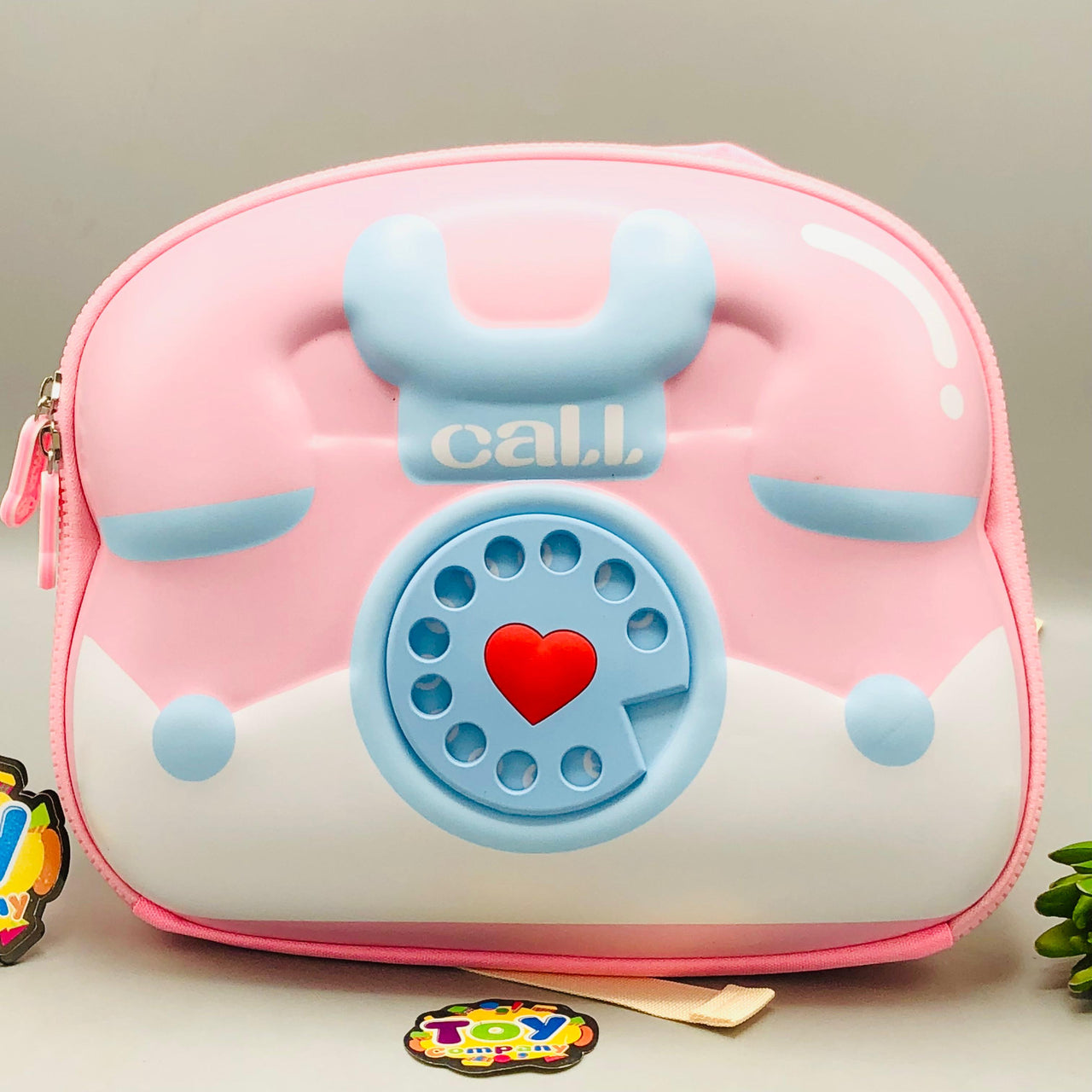 Vintage Telephone 3D Shell Kids Picnic Backpack