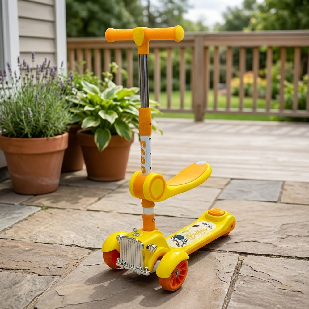 Vintage Kids Seat Scooty - Yellow