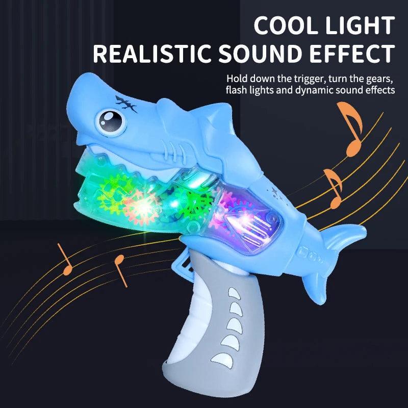 Electric Shark Gear Gun Toy With Light & Music