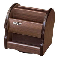 13.8cm Wooden Pen Holder With Rotatable Base