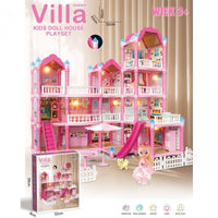 258Pcs DIY Villa Garden Dollhouse