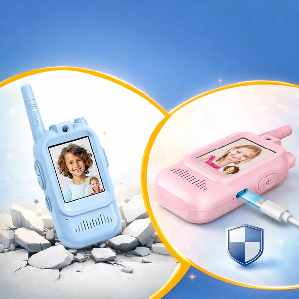 2Pcs Rechargeable Kids Video Walkie Talkie