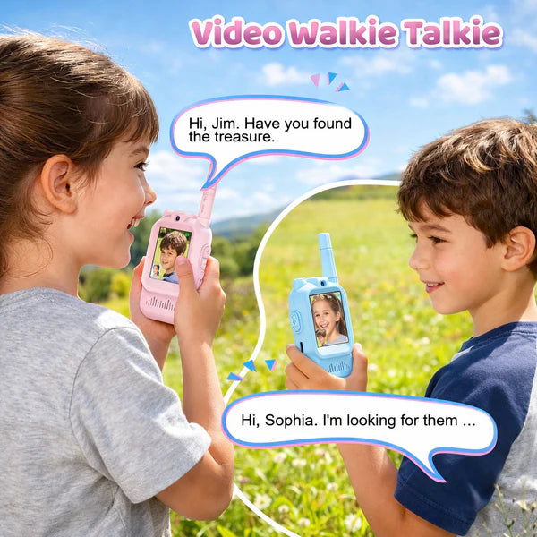 2Pcs Rechargeable Kids Video Walkie Talkie