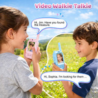 2Pcs Rechargeable Kids Video Walkie Talkie