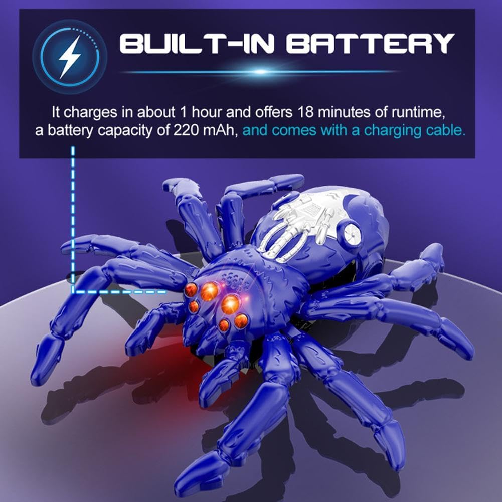 Remote Control Multi-functional Wall Climbing Spider With Lights