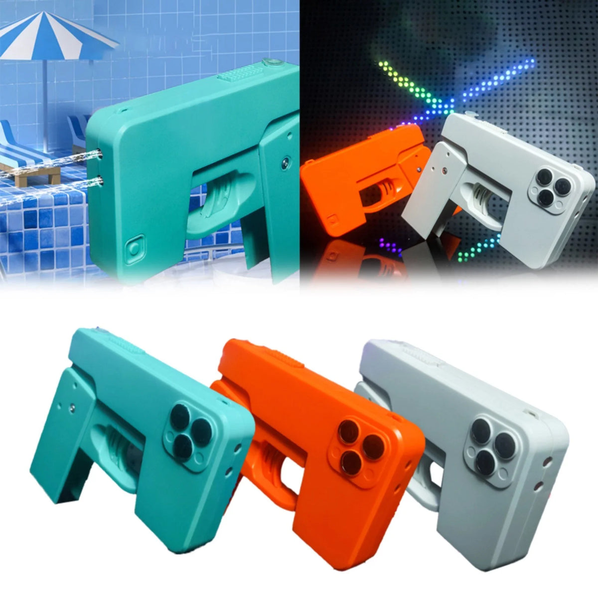Manual Mini Foldable Iphone Water Gun Toy