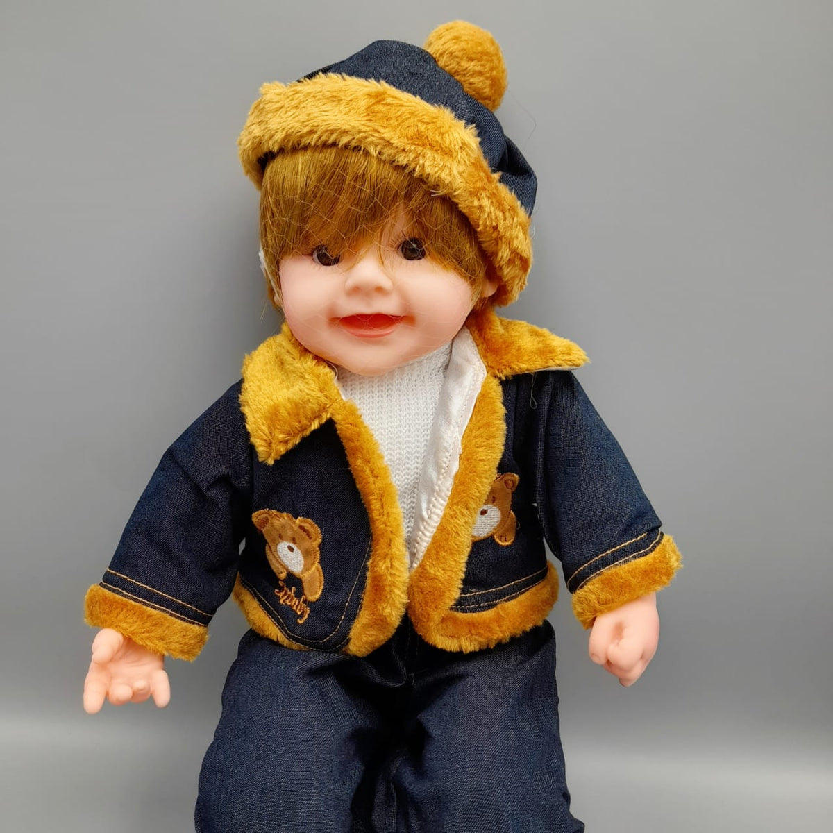 Stuffed Boy Doll with Winter Outfit