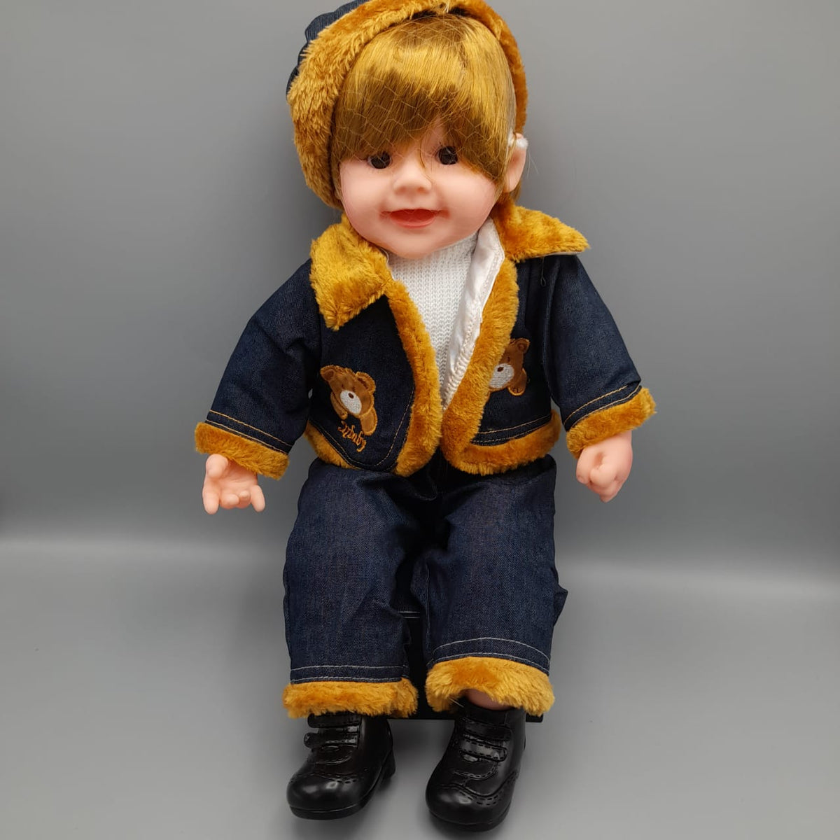 Stuffed Boy Doll with Winter Outfit